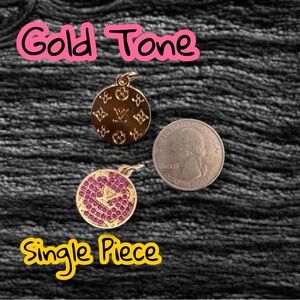 🆕 Listing - Single Piece Round Rare Hot Pink Rhinestone Zipper Pull Charm